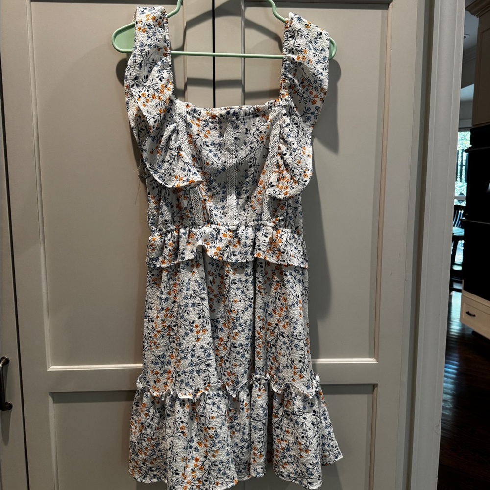 E & M Floral Ruffle Dress - Picture 4 of 4